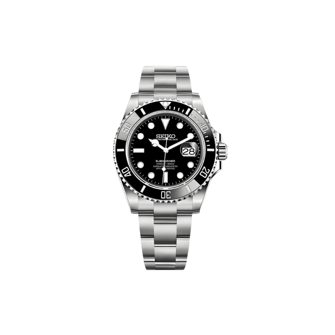 SEIKOMARINER CLASSIC BLACK MEN'S MOD WATCH