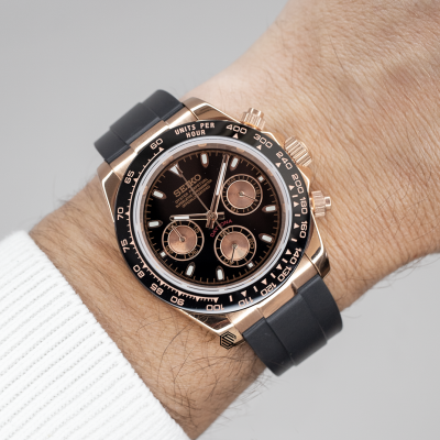 SEIKOTONA CHOCOLATE DIAL (RUBBER STRAP) MEN'S WATCH