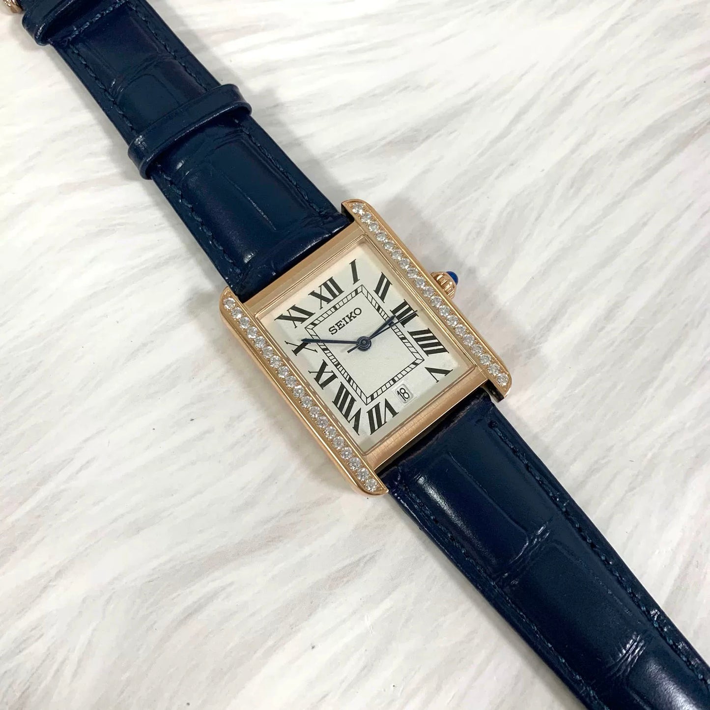 SEIKOTANK LADIES BLUE STRAP (CLASSIC/ DIAMOND)