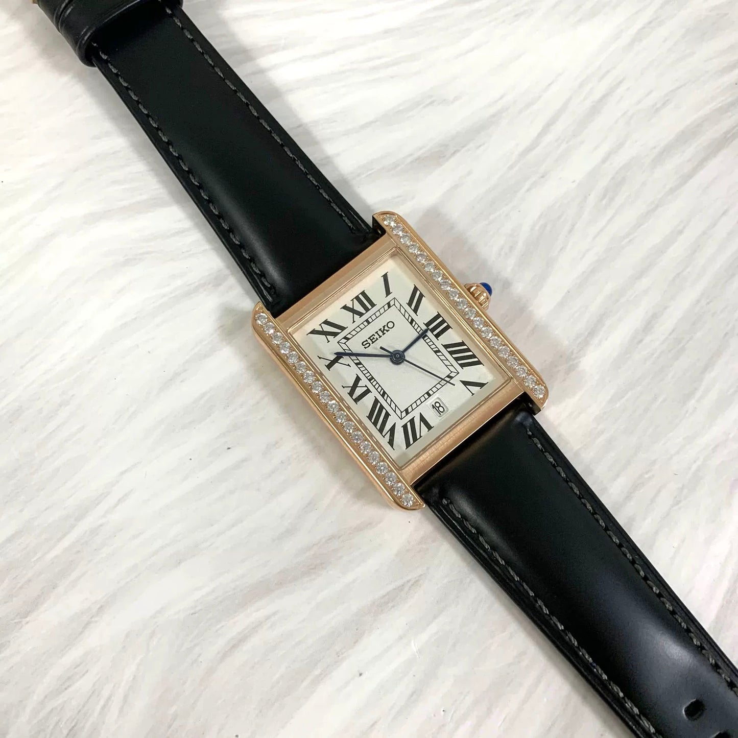 SEIKOTANK LADIES WHITE FACE (CLASSIC/ DIAMOND)