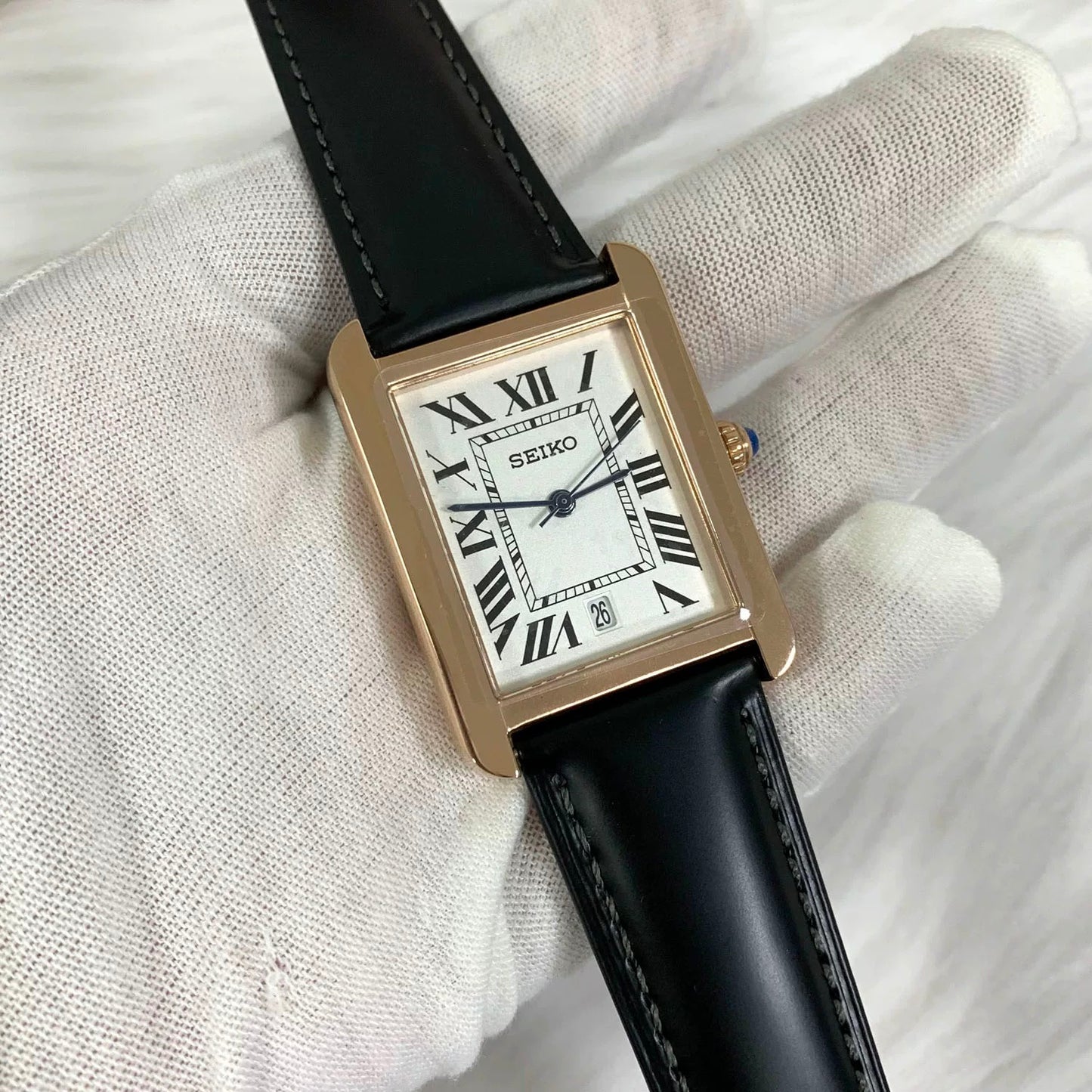 SEIKOTANK LADIES WHITE FACE (CLASSIC/ DIAMOND)